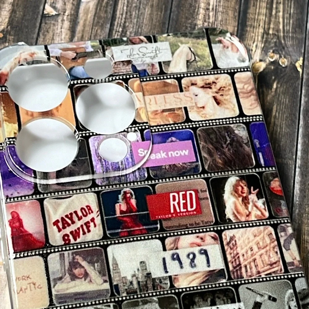 5for$10 Taylor Swift Music Collage iPhone 15 Pro Max Clear Phone Case Collage